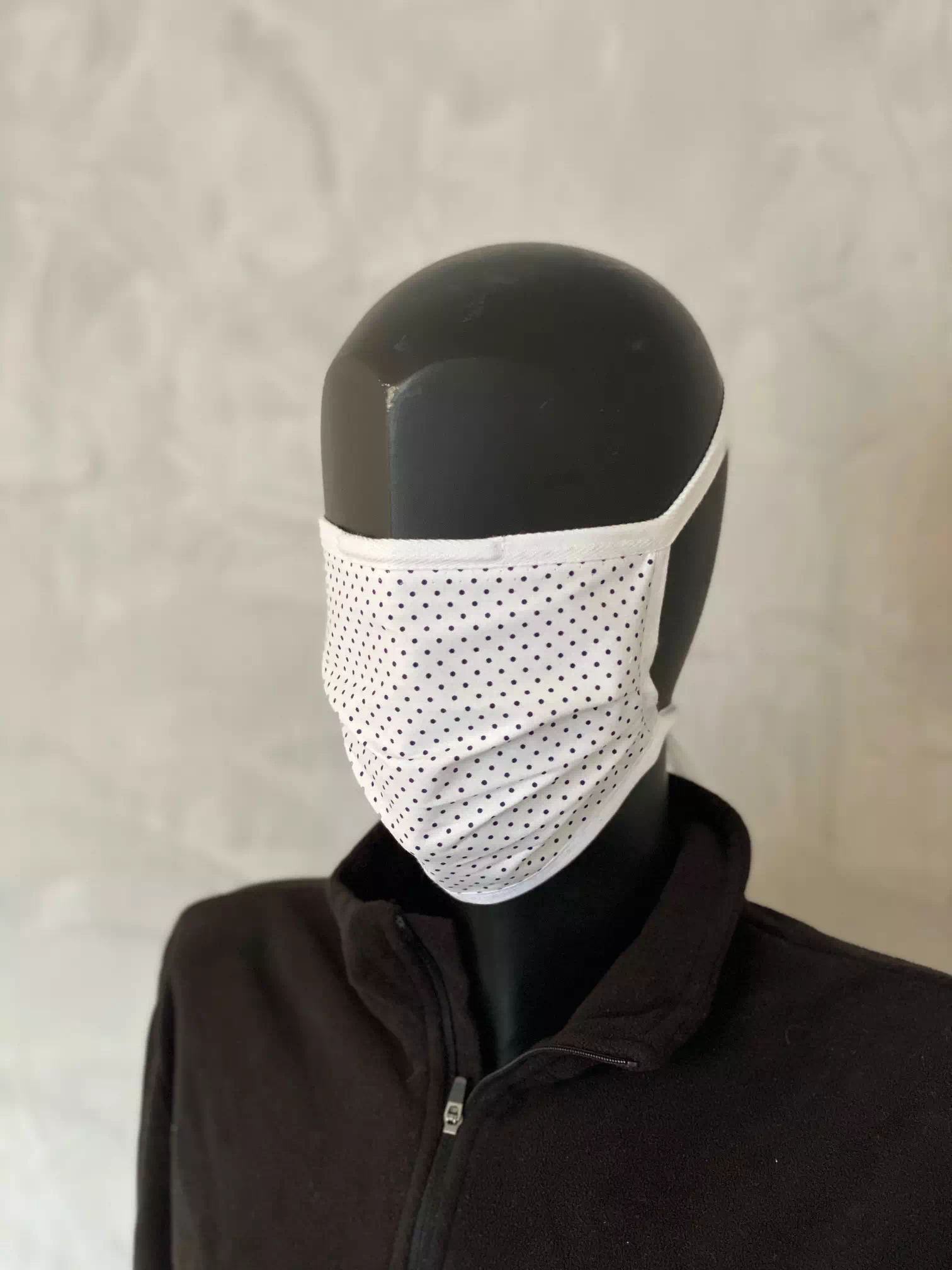 Oechermaske-weiss-dotted